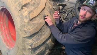 Repair a sliced tractor tire in 5 minutes [upl. by Finer]