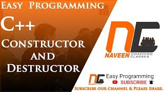 Constructors amp Destructor bcs031 tutorials  ignou bca tutorials  day 4  Naveen mishra  exam help [upl. by Celestyna]