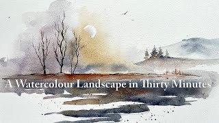 A Watercolour Landscape in Thirty Minutes [upl. by Solrac]