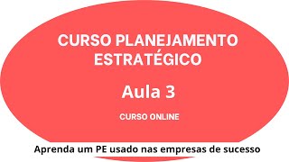 Aula 3 Curso Planejamento Estratégico [upl. by Hubing]