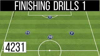 Soccer Finishing Drills  Soccer 4231 Formation [upl. by Atsira]