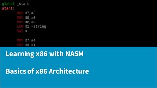 Learning x86 With NASM  Basics of x86 Architecture [upl. by Yeldud154]