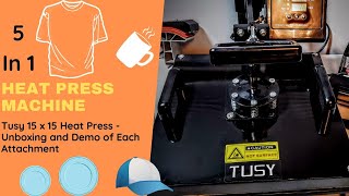 Unboxing and Demo of Tusy 15X15 Heat Press [upl. by Eimiaj]