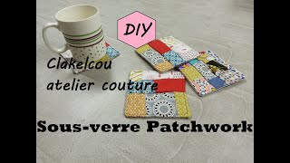 DIY couture tuto recyclage les sous verres patchwork [upl. by Burwell818]