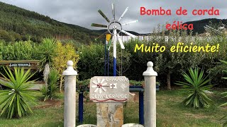 Bomba eólica inédita  construção da turbina e funcionamento [upl. by Elleyoj249]