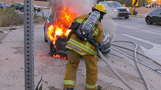 LAFD Engine 19 Auto Fire Brentwood [upl. by Aric]