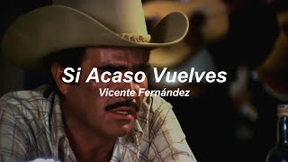 Vicente Fernández  Si Acaso Vuelves Letra  Lyrics [upl. by Ahsienar146]