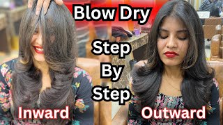 Easy Bouncy Blow Dryer Tutorial For beginners Inward And Outward Blow Dryer  Salonfact [upl. by Delphinia]