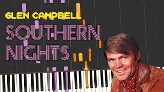 Glen Campbell  SOUTHERN NIGHTS Piano Tutorial [upl. by Beaner29]