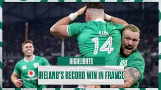 Highlights Irelands Record Win Against France [upl. by Rorry]