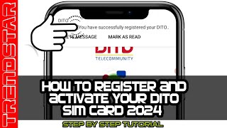 How to ACTIVATE DITO Sim Card 2024 and GET FREE 5GB BONUS DATA  Sim Card Registration 2024 [upl. by Acisej]