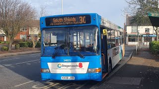 OLDEST DART Route 30  KX06JYR34833  Stagecoach North East Dennis Dart SLFADL Pointer 2 [upl. by Arihday]