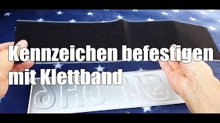 Kennzeichen Nummernschild mit Klettband befestigen [upl. by Ative]