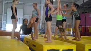 parallel mats swing handstands and front pirouette VID00010MP4 [upl. by Tap997]