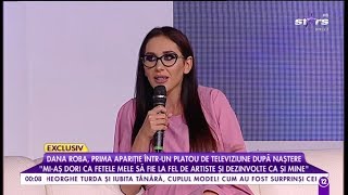 Dana Roba prima apariție întrun platou de televiziune după naștere [upl. by Morissa509]