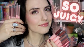 NEW ColourPop SO JUICY Plumping Gloss Balm  Plumping Lip Liner  Lip Swatches  Review [upl. by Yekcor535]