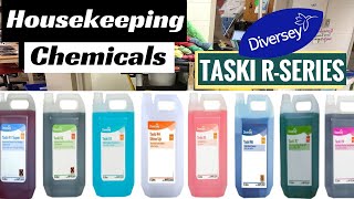 Housekeeping Cleaning Agents  Taski RSeries Chemicals R1 to R9 usage [upl. by Heddy]