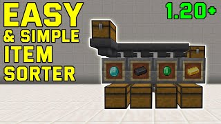 EASY amp SIMPLE ITEM SORTER 120 BedrockPs4XboxMcpe [upl. by Annirtak]