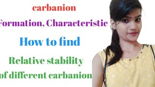 Carbanion  Introduction characteristics How to find stability of different carbanions [upl. by Araec]