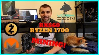 RX560 amp Ryzen 1700 Mining Hashrate Benchmark  Best Current Value  Tails Vosk BarkBox [upl. by Cairns]