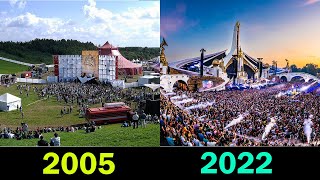 Evolution of Tomorrowland Stages and Crowd 2005  2022 [upl. by Hpeosj]