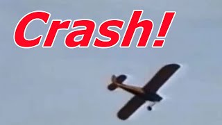 Crash of an RC airplane ラジコン飛行機の着陸失敗（みんな！逃げろー！） [upl. by Esaertal]