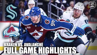 Seattle Kraken vs Colorado Avalanche  Full Game Highlights  ESPN NHL [upl. by Alue]