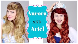 Disneys Ariel AND Aurora Hair tutorial [upl. by Oiramad434]