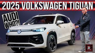 The 2025 Volkswagen Tiguan SEL RLine Is An AudiLike Family SUV With Touareg Vibes [upl. by Ahsilem]