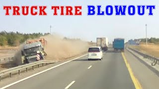 High Speed Tire BLOWOUT Terrifying Close Calls Caught on Camera [upl. by Kcirre]