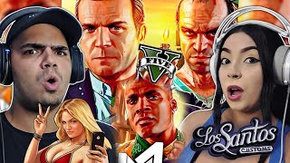 React • Michael Franklin amp Trevor Grand Theft Auto  𝐕  M4rkim feat Henrique Mendonça e Daarui [upl. by Gujral]