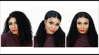 3 Ways to Style a Glueless LaceFront Wig Ft MyFirstWig [upl. by Burrows]