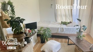 【ルームツアー】東京 1K 家賃4万円台  植物に囲まれた 淡い色の家具で統一されたお部屋  roomtour [upl. by Urbanus]