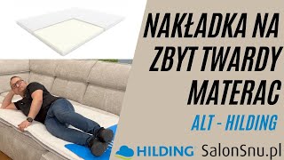 Nakładka na zbyt twardy materac  materac nawierzchniowy Alt Hilding [upl. by Mick]