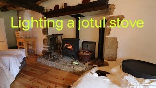 How to light a jotul stove [upl. by Earehs]