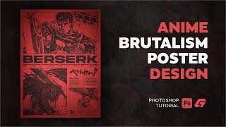 How To Make a Brutalism Poster  Photoshop Tutorial [upl. by Nnomae]