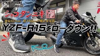 【YZFR15R125 をローダウン】シャコタンニキが車高を下げながら雑談します！byYSP横浜戸塚 [upl. by Suoivatnod177]