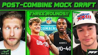 3ROUND POSTCOMBINE MOCK DRAFT  NFL Stock Exchange [upl. by Kirst]