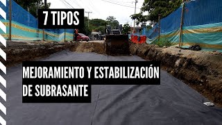 Mejoramiento y Estabilización de Subrasante 🛤  ¡¡ 7 Tipos de Tratamiento de Suelos [upl. by Lesko]