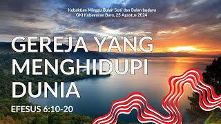 IBADAH MINGGU  Bulan Seni amp Budaya Gerejawi 25 Agustus 2024 Pukul 0800 WIB [upl. by Aisenet916]