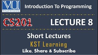 CS201 Short Lecture  08  VU Short Lecture  Introduction to Programming in Urdu  Hindi [upl. by Hallee]