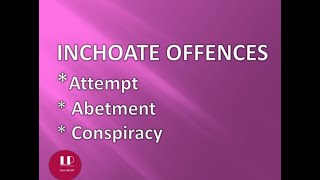 IPC  INCHOATE OFFENCE  ATTEMPT [upl. by Enerehs663]