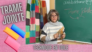 Métier à tisser Technique de la trame jointe🌷 [upl. by Eenattirb]