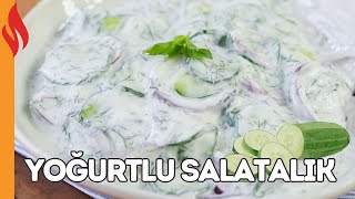 Yoğurt Soslu Salatalık Salatası Tarifi  Nasıl Yapılır [upl. by Gold38]