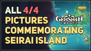 All 4 Pictures Commemorating Seirai Island Genshin Impact [upl. by Alikat]