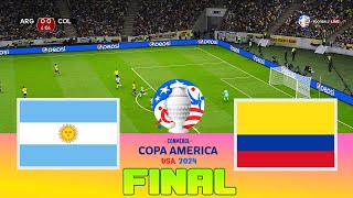 ARGENTINA vs COLOMBIA  Copa America 2024 USA Final  Full Match  Realistic PES Gameplay [upl. by Zoubek566]