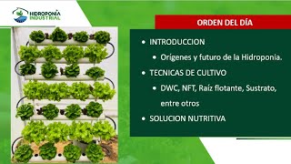 Webinar Cultivos Hidropónicos  Hidroponía Industrial [upl. by Aurlie32]