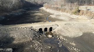 Ghost bridge appears in drained reservoir in New Jersey [upl. by Rahab]