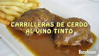 Receta de Carrilleras de cerdo al vino tinto [upl. by Burne]