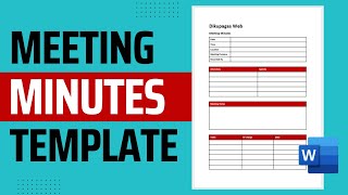 How to Create a Meeting Minutes Template in MS Word [upl. by Omrelliug272]